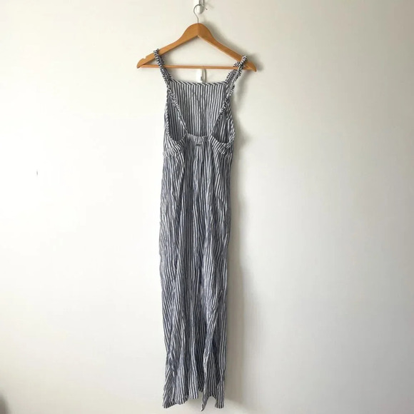 Roxy Striped Jumpsuit in Navy and White - Picture 6 of 9